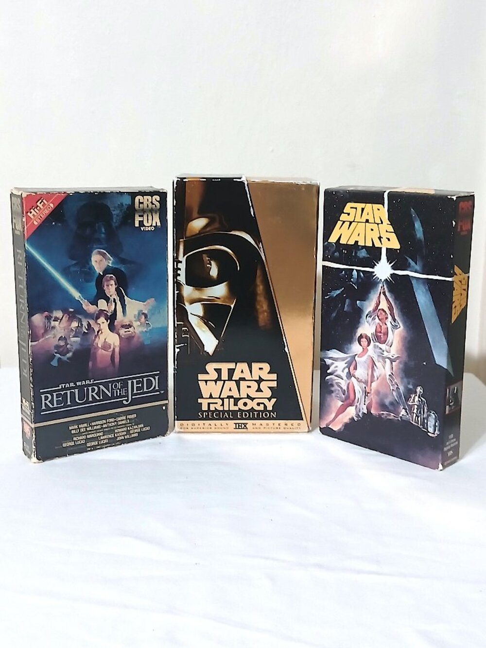 Star Wars VHS Lot CBS Fox Original Trilogy Special Edition Gold Box 5 Tapes VTG